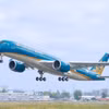 Tàu bay thân rộng Airbus A350 được Vietnam Airlines. (Ảnh: PV/Vietnam+)