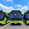 Xí nghiệp Xe buýt Cầu Bươu thay thế hàng loạt phương tiện diesel sang chạy bằng xe điện. (Ảnh: PV/Vietnam+)