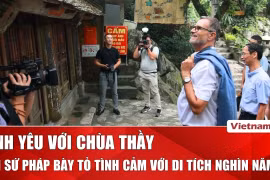 Đại sứ Pháp thể hiện tình yêu với ngôi chùa nghìn năm tuổi tại Hà Nội 