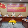 Phó Chủ tịch Quốc hội Nguyễn Đức Hải kiểm tra công tác bầu cử tại Cà Mau. (Ảnh: Trung Hiếu/TTXVN)