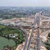 Nút giao giữa cao tốc Biên Hòa - Vũng Tàu và cao tốc Thành phố Hồ Chí Minh - Long Thành - Dầu Giây. (Ảnh: Công Phong/TTXVN)