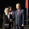 Toàn quyền Canada Louise Arbour đón Tổng Bí thư, Chủ tịch nước Tô Lâm. (Ảnh: Thống Nhất/TTXVN)