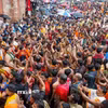 Người dân tham gia sự kiện tôn giáo ở khu vực Puri của bang Odisha, miền Đông Ấn Độ ngày 16/7/2026. (Ảnh: ANI/TTXVN phát)
