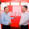 Chủ tịch Quốc hội Trần Thanh Mẫn khảo sát thực tế tại đơn vị bầu cử số 4, khu vực bỏ phiếu số 17 - phường Tân Triều, tỉnh Đồng Nai. (Ảnh: Doãn Tấn/TTXVN)