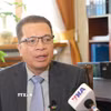 Đại sứ Đặc mệnh Toàn quyền nước Cộng hòa Xã hội Chủ nghĩa Việt Nam tại Liên bang Nga Đặng Minh Khôi trả lời phỏng vấn. (Ảnh: Văn Hiếu/TTXVN)