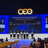 Nghi thức ra mắt Liên minh kinh tế On-chain toàn cầu trong khuôn khổ Diễn đàn Kinh tế mùa Thu năm 2025. (Ảnh: Hứa Chung/TTXVN)