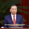 Tổng Bí thư, Chủ tịch nước Tô Lâm phát biểu bế mạc Hội nghị lần thứ tư Ban Chấp hành Trung ương Đảng khóa XIV. (Ảnh: Thống Nhất/TTXVN)