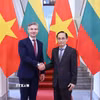 Bộ trưởng Ngoại giao Lê Hoài Trung hội đàm với Bộ trưởng Ngoại giao Litva Kestutis Budrys. (Ảnh: Minh Đức/TTXVN)