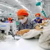 Sản xuất hàng may mặc xuất khẩu tại Công ty TNHH May Tinh Lợi tại khu công nghiệp Lai Vu (Hải Dương). (Ảnh: Danh Lam/TTXVN)