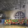 Cận cảnh chiếc máy đào hầm TBM số 2 mang tên "Táo bạo” tại ga ngầm S10-Cát Linh