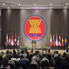 Lễ kỷ niệm 57 năm ngày thành lập ASEAN diễn ra trọng thể tại trụ sở Ban Thư ký ASEAN ở Jakarta (Indonesia) hồi tháng Tám năm ngoái. (Ảnh: Đỗ Quyên/TTXVN)