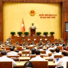 Quốc hội họp phiên toàn thể tại hội trường. (Ảnh: Doãn Tấn/TTXVN)
