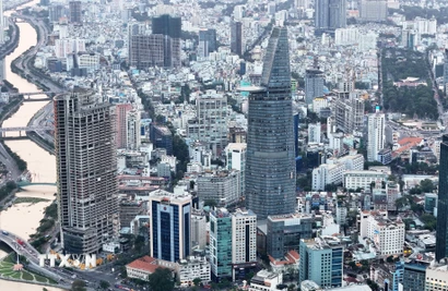 Tháp tài chính Bitexco nằm ở phường Sài Gòn được coi là trung tâm tài chính Thành phố Hồ Chí Minh hiện tại. (Ảnh: Hồng Đạt/TTXVN)