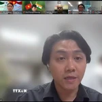 Đại diện Cà phê Trung Nguyên trao đổi tại hội thảo. (Ảnh: Ngọc Thúy/TTXVN)