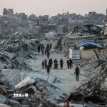 Cảnh đổ nát do xung đột tại Gaza. (Ảnh: IRNA/TTXVN)