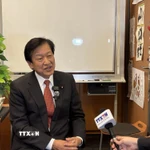 Trưởng ban Quốc tế Đảng Dân chủ Tự do (LDP), ông Yamaguchi Tsuyoshi. (Ảnh: Xuân Giao/TTXVN)