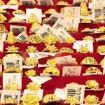 Vàng trang sức bày bán tại Công ty vàng Bảo Tín Minh Châu. (Ảnh: Trần Việt/TTXVN)