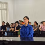 Bị cáo Nguyễn Thị Thu Hà tại phiên tòa. (Ảnh: Kim Anh/TTXVN)