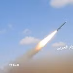 Tên lửa của lực lượng Houthi tại Yemen. (Ảnh: IRNA/TTXVN)