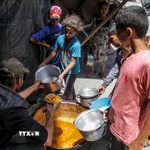 Cảnh tàn phá do xung đột tại Gaza. (Ảnh: THX/TTXVN)