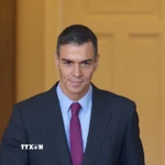 Thủ tướng Tây Ban Nha Pedro Sanchez tại thủ đô Madrid. (Ảnh: THX/TTXVN)