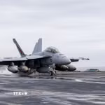 Chiến đấu cơ Super Hornet của Mỹ. (Ảnh: Yonhap/TTXVN)