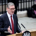 Thủ tướng Anh Keir Starmer phát biểu tại thủ đô London. (Ảnh: THX/TTXVN)