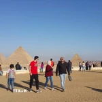 Quần thể Kim tự tháp Giza, Ai Cập. (Ảnh: Việt Khoa/TTXVN)