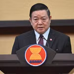 Tổng thư ký ASEAN Kao Kim Hourn phát biểu tại sự kiện. (Ảnh: Minh Thái/TTXVN)