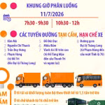 Hà Nội tạm cấm, hạn chế phương tiện trên nhiều tuyến đường ngày 11/7