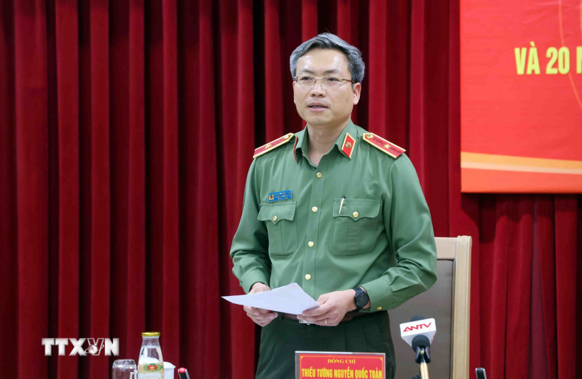 Thiếu tướng Nguyễn Quốc Toản, Chánh Văn phòng Bộ Công an. (Ảnh: Phạm Kiên/TTXVN)