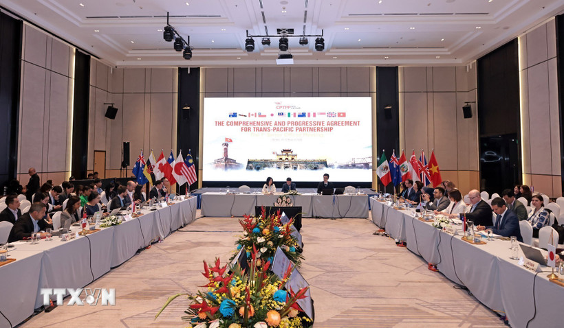 Phiên họp quan chức cấp cao Hiệp định CPTPP lần thứ nhất. (Ảnh: Trần Việt/TTXVN)