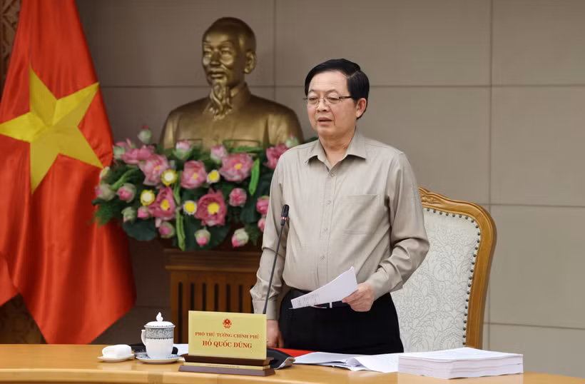 Phó Thủ tướng Hồ Quốc Dũng phát biểu tại cuộc họp. (Ảnh: Xuân Tùng/TTXVN)