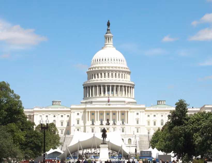 Tòa nhà Quốc hội Mỹ ở thủ đô Washington D.C. (Ảnh: Đoàn Hùng/TTXVN)