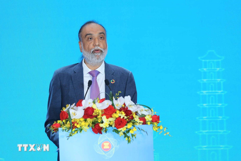 Phó Tổng Thư ký Liên hợp quốc kiêm Đặc phái viên của Tổng Thư ký Liên hợp quốc về Công nghệ Amandeep Singh Gill. (Ảnh: Hoàng Hiếu/TTXVN)