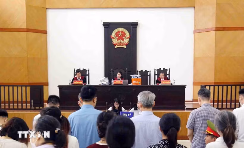 Quang cảnh phiên tòa ngày 20/5. (Ảnh: Phạm Kiên/TTXVN)