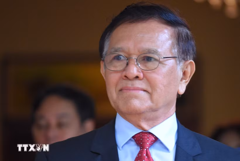 Ông Kem Sokha tại nhà riêng ở Phnom Penh, Campuchia, ngày 11/11/2019. (Ảnh: AFP/TTXVN)