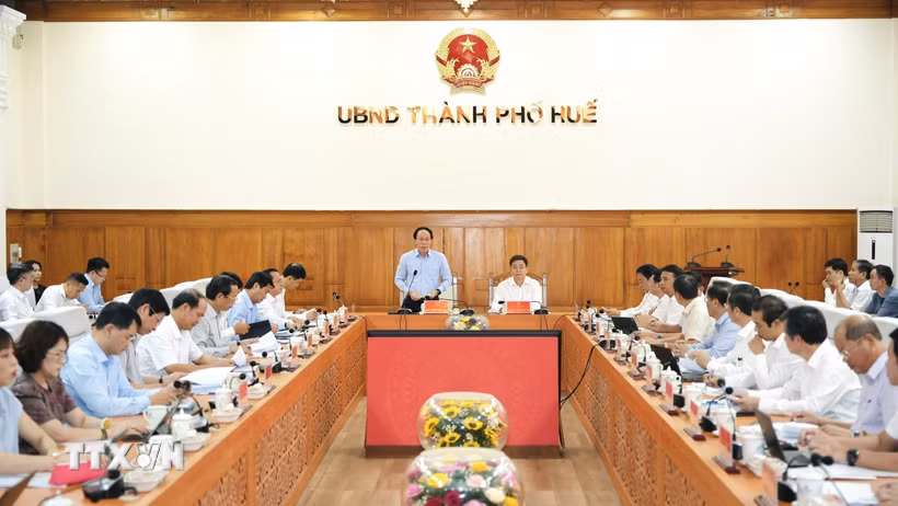 Quang cảnh buổi làm việc. (Ảnh: Mai Trang/TTXVN)