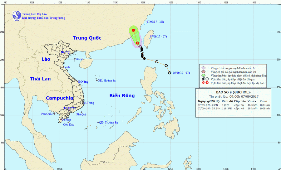 Cơn bão số 9 đã suy yếu thành áp thấp nhiệt đới, gió giật cấp 8 ảnh 1