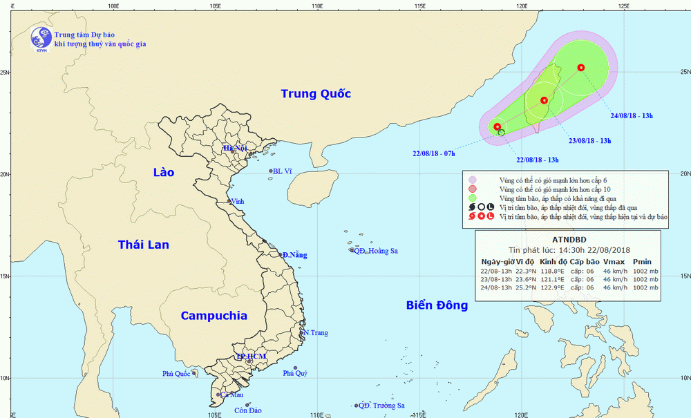 Áp thấp nhiệt đới gây mưa dông mạnh trên khu vực Bắc Biển Đông ảnh 1