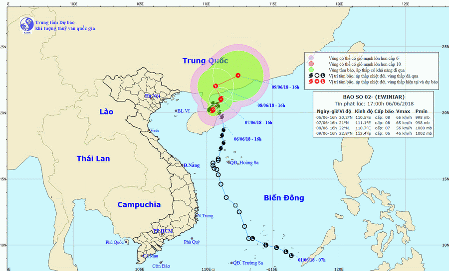 Bão số 2 di chuyển chậm, Trung Bộ và Nam Bộ có mưa rào và dông ảnh 1