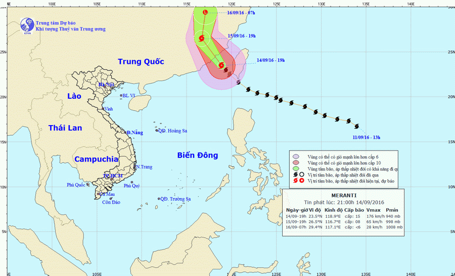 Bão Meranti sẽ đổ bộ vào đất liền tỉnh Phúc Kiến của Trung Quốc ảnh 1