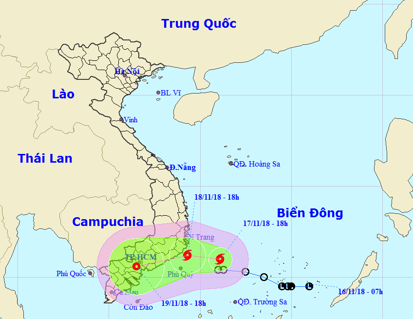 Áp thấp nhiệt đới mạnh lên thành cơn bão số 8 trên Biển Đông ảnh 1