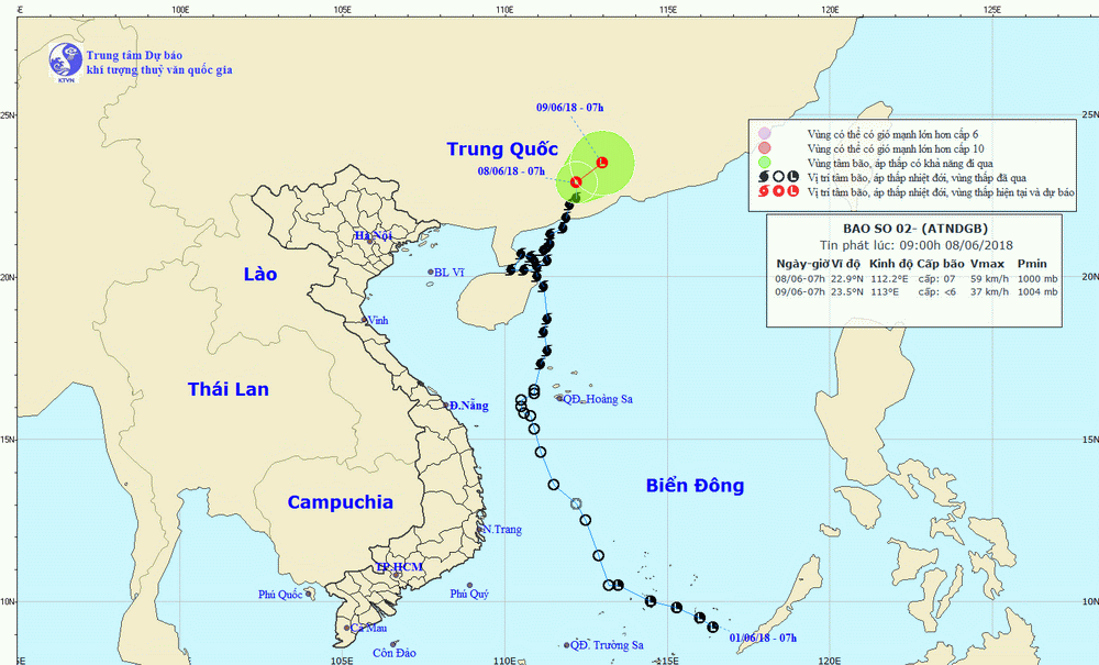 Bão số 2 đã suy yếu thành áp thấp nhiệt đới, gió giật cấp 8 ảnh 1