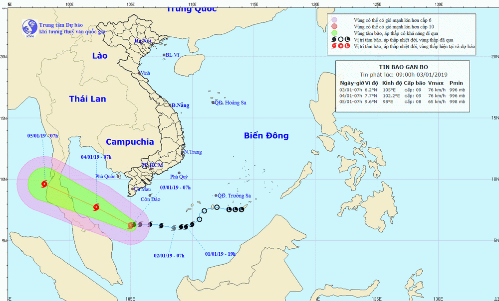 Bão số 1 giật cấp 11 di chuyển xa dần mũi Cà Mau, Nam Bộ mưa to ảnh 1