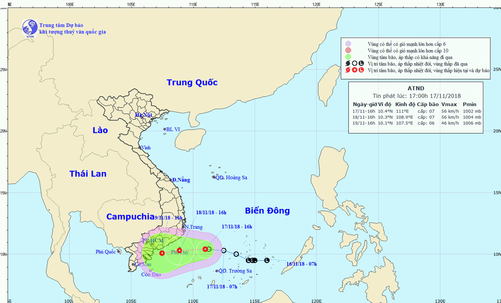 Áp thấp nhiệt đới di chuyển nhanh, Nam Trung Bộ xuất hiện lũ ảnh 1