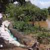 Đoạn sạt lở nghiêm trọng. (Ảnh minh họa: Minh Trí/TTXVN)