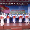 Cắt băng khai mạc Triển lãm. (Ảnh: TTXVN phát)