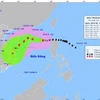 Đường đi của bão số 7, lúc 17 giờ ngày 8/11/2024. (Ảnh: TTXVN phát)