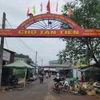 Chợ Tân Tiến, Đồng Phú, nơi bị tố xả thải trực tiếp ra môi trường. (Ảnh: Đậu Tất Thành/TTXVN)